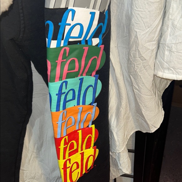 Seinfeld Black Men's Graphic Joggers with Rainbow Text size XL EUC - Picture 5 of 11